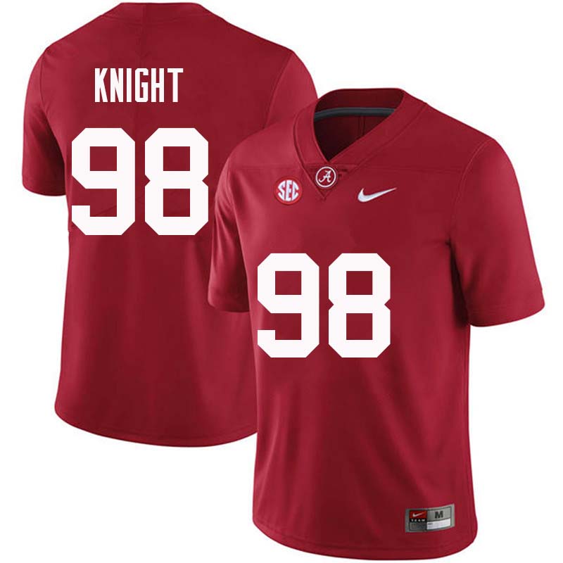 Alabama Crimson Tide Men's Preston Knight #98 Crimson NCAA Nike Authentic Stitched College Football Jersey IM16R80WX